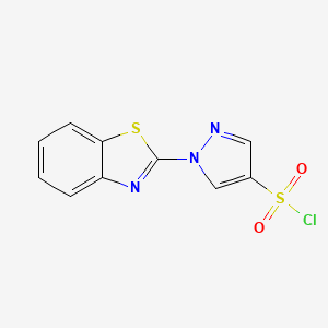 molecular formula C10H6ClN3O2S2 B1399997 1-(1,3-Benzothiazol-2-yl)-1H-pyrazole-4-sulfonyl chloride CAS No. 1343932-75-1