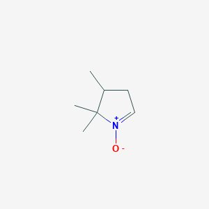 molecular formula C7H13NO B13999975 2,2,3-Trimethyl-1-oxido-3,4-dihydropyrrol-1-ium CAS No. 3146-84-7