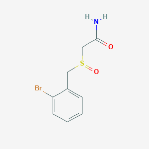 molecular formula C9H10BrNO2S B13999982 2-[(2-Bromophenyl)methanesulfinyl]acetamide CAS No. 87852-51-5