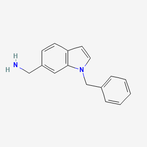 molecular formula C16H16N2 B1400000 (1-Benzyl-1H-indol-6-yl)methanamine CAS No. 1468513-31-6