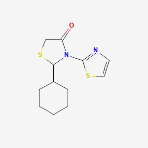 2-Cyclohexyl-3-(1,3-thiazol-2-yl)-1,3-thiazolidin-4-one