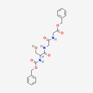 Benzyl 2-[[2-[(3-hydroxy-2-phenylmethoxycarbonylamino-propanoyl)amino]acetyl]amino]acetate