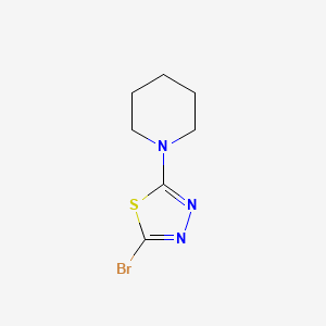 molecular formula C7H10BrN3S B1400006 1-(5-Bromo-1,3,4-thiadiazol-2-yl)piperidine CAS No. 1357147-48-8