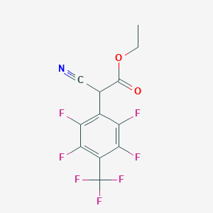 Ethyl cyano[2,3,5,6-tetrafluoro-4-(trifluoromethyl)phenyl]acetate