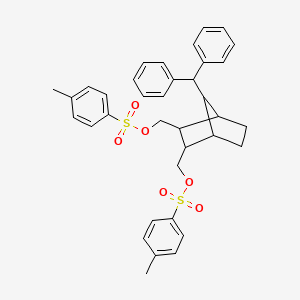 molecular formula C36H38O6S2 B14000072 [7-(Diphenylmethyl)bicyclo[2.2.1]heptane-2,3-diyl]bis(methylene) bis(4-methylbenzene-1-sulfonate) CAS No. 36439-71-1