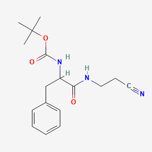 molecular formula C17H23N3O3 B14000081 Nalpha-(tert-Butoxycarbonyl)-N-(2-cyanoethyl)phenylalaninamide CAS No. 131085-22-8