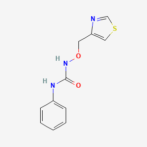 molecular formula C11H11N3O2S B14000090 Urea, 1-phenyl-3-(4-thiazolylmethoxy)- CAS No. 24885-85-6