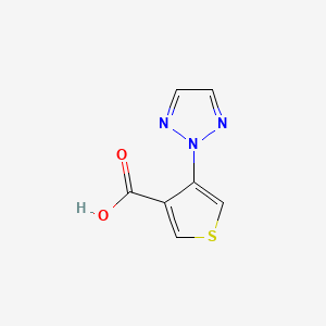 molecular formula C7H5N3O2S B14000118 4-(2H-1,2,3-Triazol-2-yl)thiophene-3-carboxylic acid 