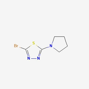 molecular formula C6H8BrN3S B1400016 2-Bromo-5-(pyrrolidin-1-yl)-1,3,4-thiadiazole CAS No. 1339586-51-4