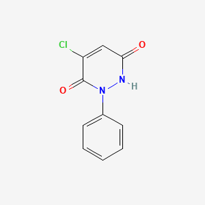 molecular formula C10H7ClN2O2 B14000163 5-Chloro-1-phenyl-1,2-dihydro-3,6-pyridazinedione CAS No. 1698-56-2