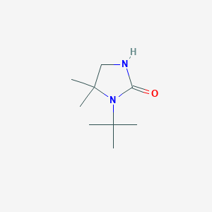 molecular formula C9H18N2O B14000169 1-Tert-butyl-5,5-dimethylimidazolidin-2-one CAS No. 64942-56-9