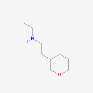 molecular formula C9H19NO B1400017 N-Ethyl-2-(tetrahydro-2H-pyran-3-yl)ethanamine CAS No. 1339227-38-1