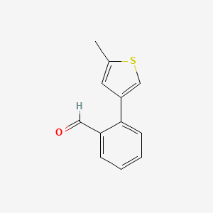 molecular formula C12H10OS B1400027 2-(5-Methylthiophen-3-yl)benzaldehyde CAS No. 1033804-73-7
