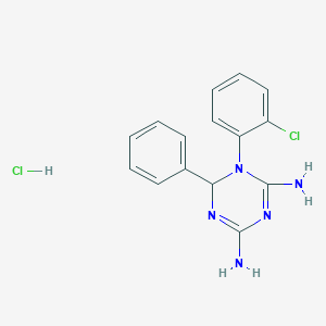 1-(2-chlorophenyl)-2-phenyl-2H-1,3,5-triazine-4,6-diamine;hydrochloride