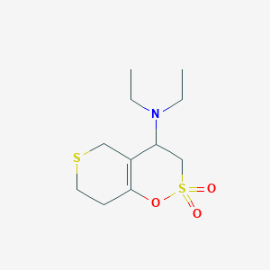 N,N-diethyl-2,2-dioxo-4,5,7,8-tetrahydro-3H-thiopyrano[3,4-e]oxathiin-4-amine