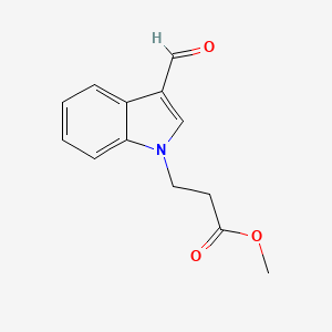 molecular formula C13H13NO3 B1400038 Methyl 3-(3-formyl-1H-indol-1-yl)propanoate CAS No. 1227954-70-2