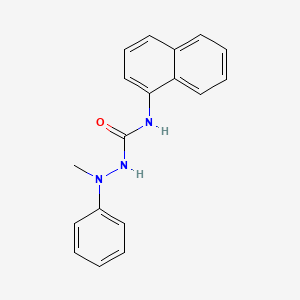 molecular formula C18H17N3O B14000385 2-Methyl-N-(1-naphthyl)-2-phenylhydrazinecarboxamide CAS No. 5446-52-6