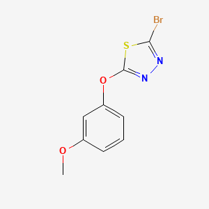 molecular formula C9H7BrN2O2S B1400039 2-Bromo-5-(3-methoxyphenoxy)-1,3,4-thiadiazole CAS No. 1344306-45-1