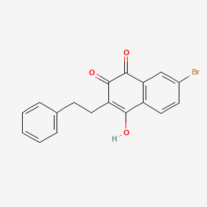 7-Bromo-4-hydroxy-3-(2-phenylethyl)naphthalene-1,2-dione