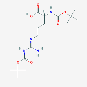 5-[[Amino-[(2-methylpropan-2-yl)oxycarbonylamino]methylidene]amino]-2-[(2-methylpropan-2-yl)oxycarbonylamino]pentanoic acid