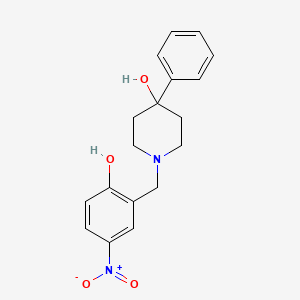 1-[(2-Hydroxy-5-nitrophenyl)methyl]-4-phenylpiperidin-4-ol