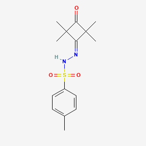 molecular formula C15H20N2O3S B14000494 4-methyl-N-[(2,2,4,4-tetramethyl-3-oxocyclobutylidene)amino]benzenesulfonamide CAS No. 4930-35-2