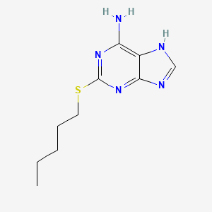 2-pentylsulfanyl-7H-purin-6-amine