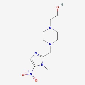 2-(4-((5-(hydroxy(oxido)amino)-1-methyl-1H-imidazol-2-yl)methyl)-1-piperazinyl)ethanol