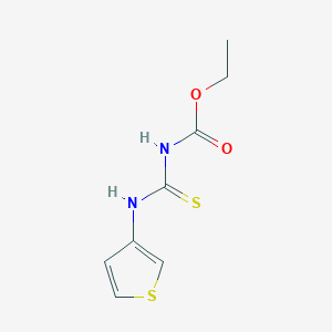 molecular formula C8H10N2O2S2 B14000675 ethyl N-(thiophen-3-ylthiocarbamoyl)carbamate CAS No. 66645-98-5