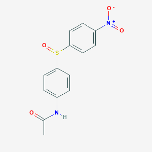 molecular formula C14H12N2O4S B14000688 N-[4-(4-nitrophenyl)sulfinylphenyl]acetamide CAS No. 7467-52-9