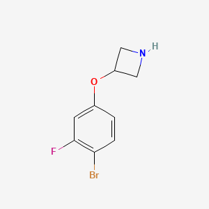 molecular formula C9H9BrFNO B1400069 3-(4-Bromo-3-fluorophenoxy)azetidine CAS No. 1495618-89-7