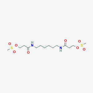 [3-[6-(3-Methylsulfonyloxypropanoylamino)hexylamino]-3-oxopropyl] methanesulfonate