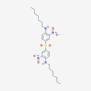 molecular formula C26H38N4O6S B14000705 Benzenamine, 4,4'-sulfonylbis[N-heptyl-2-nitro- CAS No. 14894-45-2