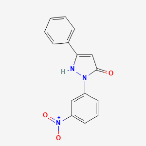 molecular formula C15H11N3O3 B1400076 1-(3-nitrophenyl)-3-phenyl-1H-pyrazol-5-ol CAS No. 1858256-68-4