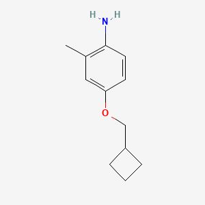 molecular formula C12H17NO B1400083 4-(Cyclobutylmethoxy)-2-methylaniline CAS No. 1479726-72-1