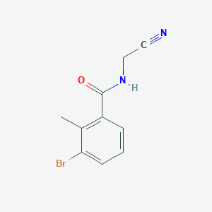 molecular formula C10H9BrN2O B1400087 3-溴-N-(氰甲基)-2-甲基苯甲酰胺 CAS No. 1491360-65-6