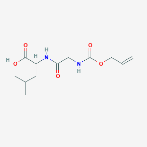 4-Methyl-2-[[2-(prop-2-enoxycarbonylamino)acetyl]amino]pentanoic acid