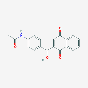 N-{4-[(1,4-Dioxo-1,4-dihydro-2-naphthalenyl)(hydroxy)methyl]phenyl}acetamide