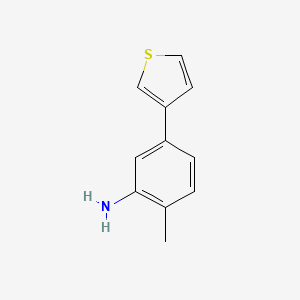 molecular formula C11H11NS B1400093 2-Methyl-5-(thiophen-3-yl)aniline CAS No. 1485346-11-9