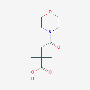 molecular formula C10H17NO4 B1400096 2,2-Dimethyl-4-morpholin-4-yl-4-oxobutyric acid CAS No. 1530841-32-7