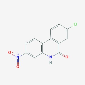 molecular formula C13H7ClN2O3 B14000960 8-Chloro-3-nitrophenanthridin-6(5h)-one CAS No. 26689-65-6