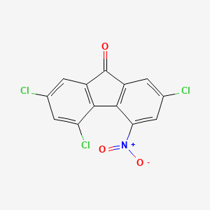 2,4,7-Trichloro-5-nitro-9h-fluoren-9-one