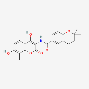 N-(4,7-Dihydroxy-8-methyl-2-oxo-2H-chromen-3-yl)-2,2-dimethylchromane-6-carboxamide