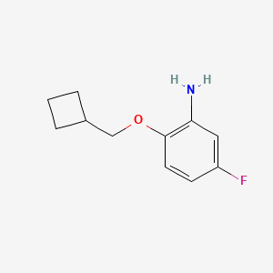 molecular formula C11H14FNO B1400098 2-Cyclobutylmethoxy-5-fluoroaniline CAS No. 1092496-48-4