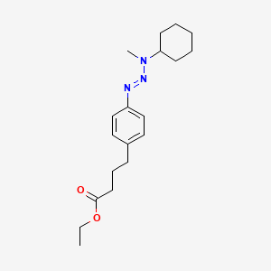 Ethyl 4-{4-[(1e)-3-cyclohexyl-3-methyltriaz-1-en-1-yl]phenyl}butanoate