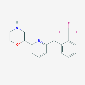 molecular formula C17H17F3N2O B1400099 2-(6-(2-(Trifluoromethyl)benzyl)pyridin-2-yl)morpholine CAS No. 1361114-74-0