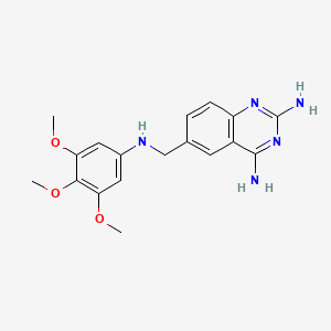 6-[(3,4,5-Trimethoxyanilino)methyl]quinazoline-2,4-diamine