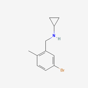 molecular formula C11H14BrN B1400109 N-[(5-bromo-2-methylphenyl)methyl]cyclopropanamine CAS No. 1514360-26-9