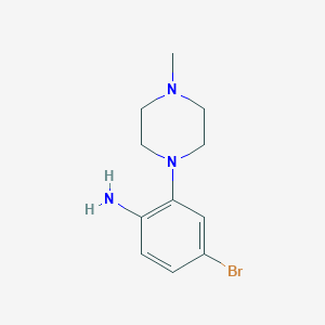 molecular formula C11H16BrN3 B1400111 4-Bromo-2-(4-methylpiperazin-1-yl)aniline CAS No. 1219730-42-3