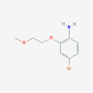 molecular formula C9H12BrNO2 B1400113 4-Bromo-2-(2-methoxyethoxy)-phenylamine CAS No. 1219730-72-9
